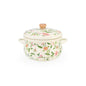 Vintage Floral Enamel Cooking Pot 22cm