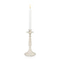White Rustic Metal Candle Holder 1H