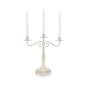 White Rustic Metal Candle Holder 3H