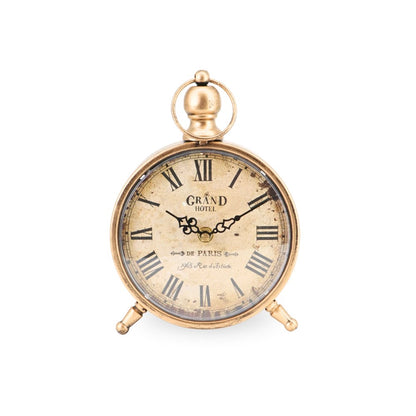 Vintage Metal Table Clock 16cm