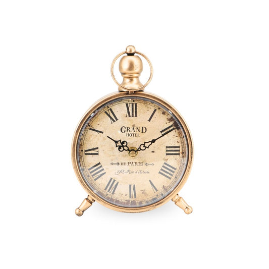 Vintage Metal Table Clock 16cm