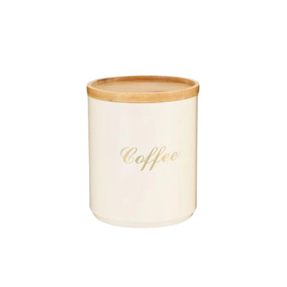 White Enamel Metal Sugar Coffee Tea Canisters