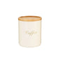 White Enamel Metal Sugar Coffee Tea Canisters