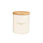 White Enamel Metal Sugar Coffee Tea Canisters