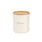 White Enamel Metal Sugar Coffee Tea Canisters