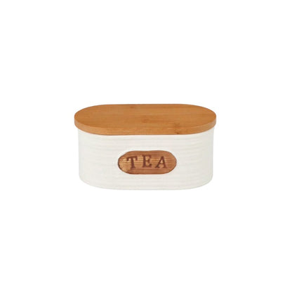 White Ceramic Sugar Tea Coffee Jars