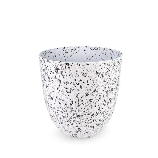 Plastic Planter White Speckled 28cm