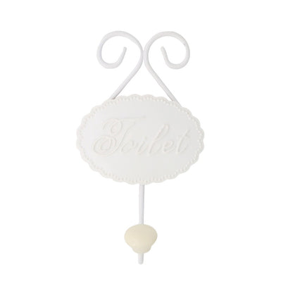 White Resin Coat Hanger Toilet