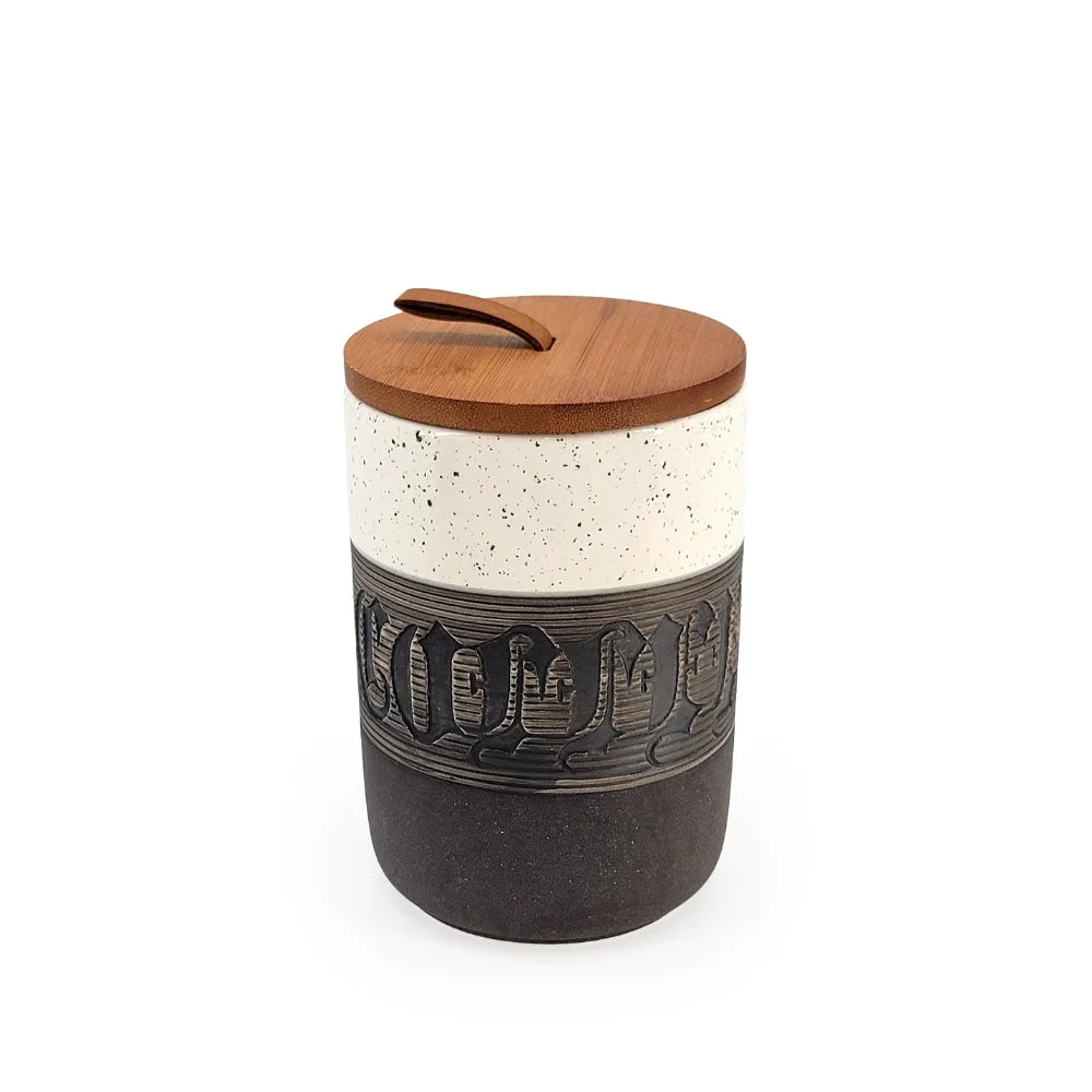 Ceramic Sugar, Coffee & Tea Canisters White