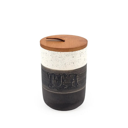 Ceramic Sugar, Coffee & Tea Canisters White