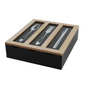 Wooden Cutlery Box Black