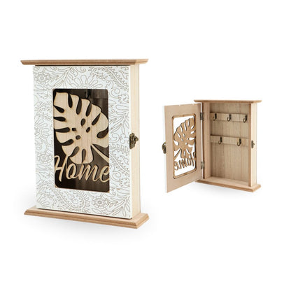 Wooden Key Box Leaves