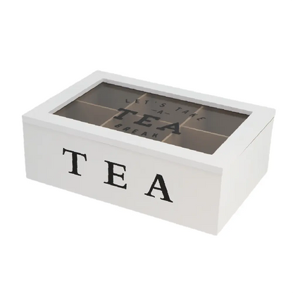 Wooden Tea Box White