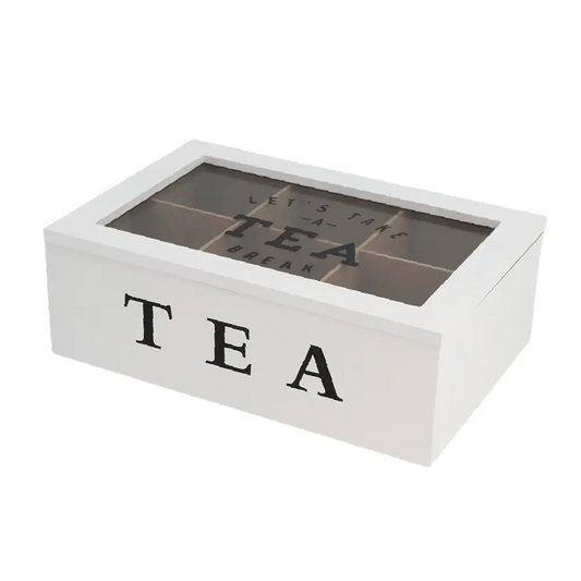 Wooden Tea Box White