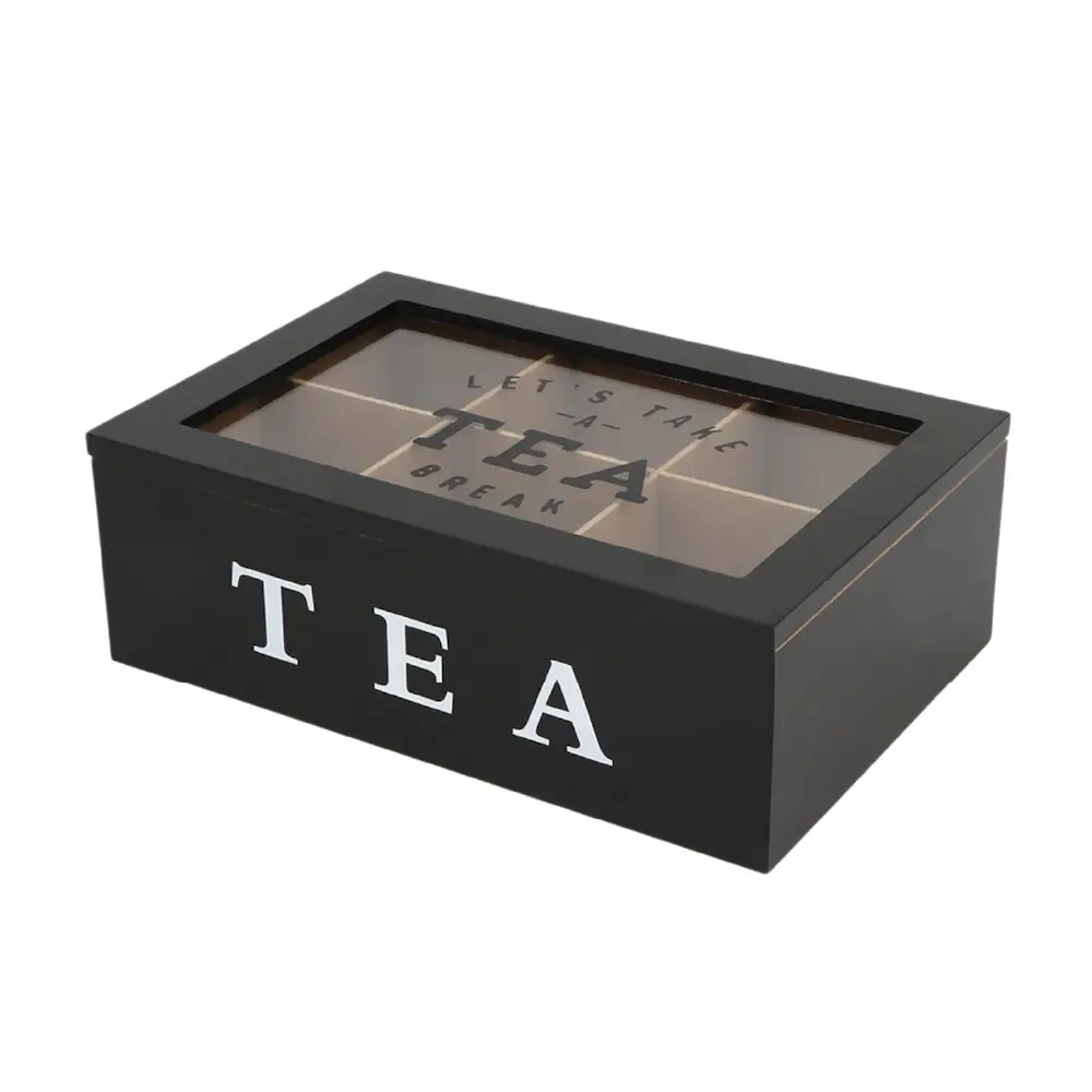 Wooden Tea Box Black