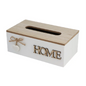 Wooden Tissue Box Home-White