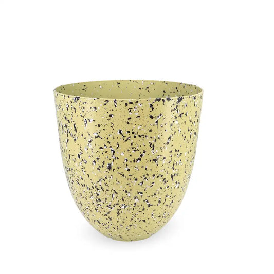 Plastic Planter Yellow Speckled 34cm